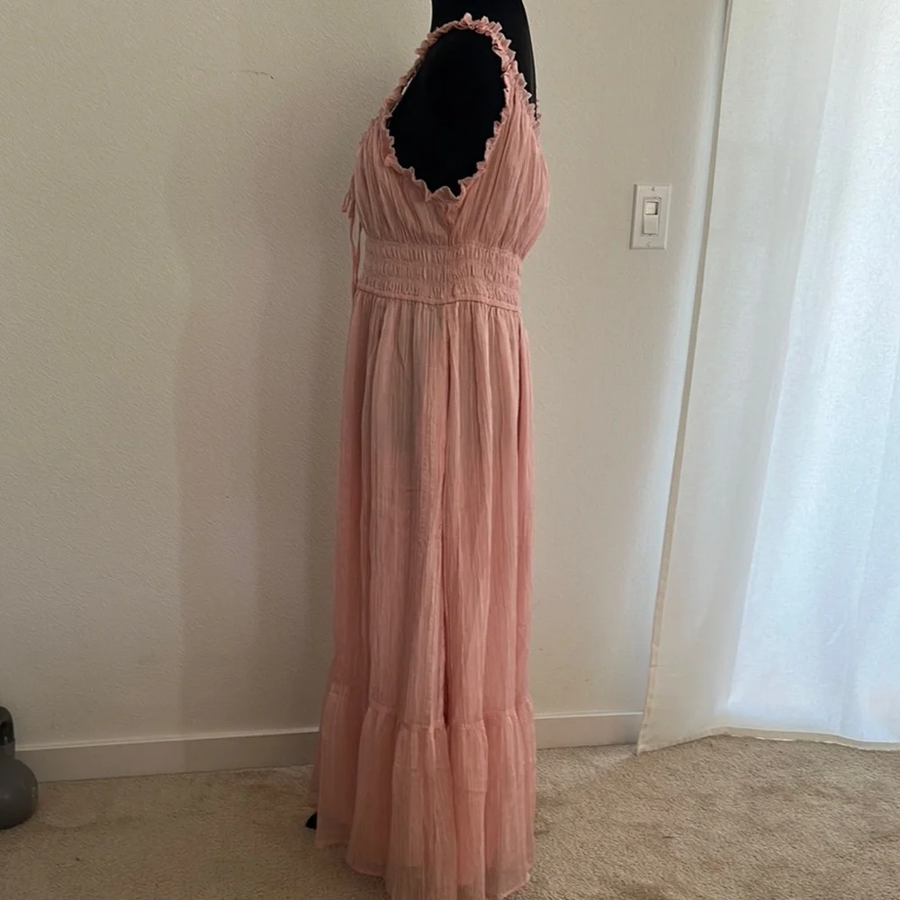 Astr Pink Ruched Maxi Dress - Picture 3 of 5
